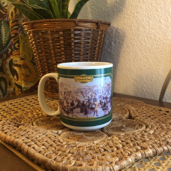 Currier & Ives Central Park Winter 1992 Vintage Coffe Mug For Houston Food - Picture 7 of 13